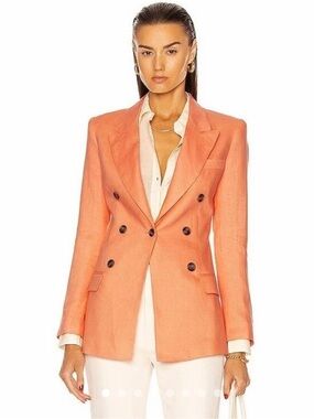 Smythe Linen Coral-Orange Not A DB Blazer